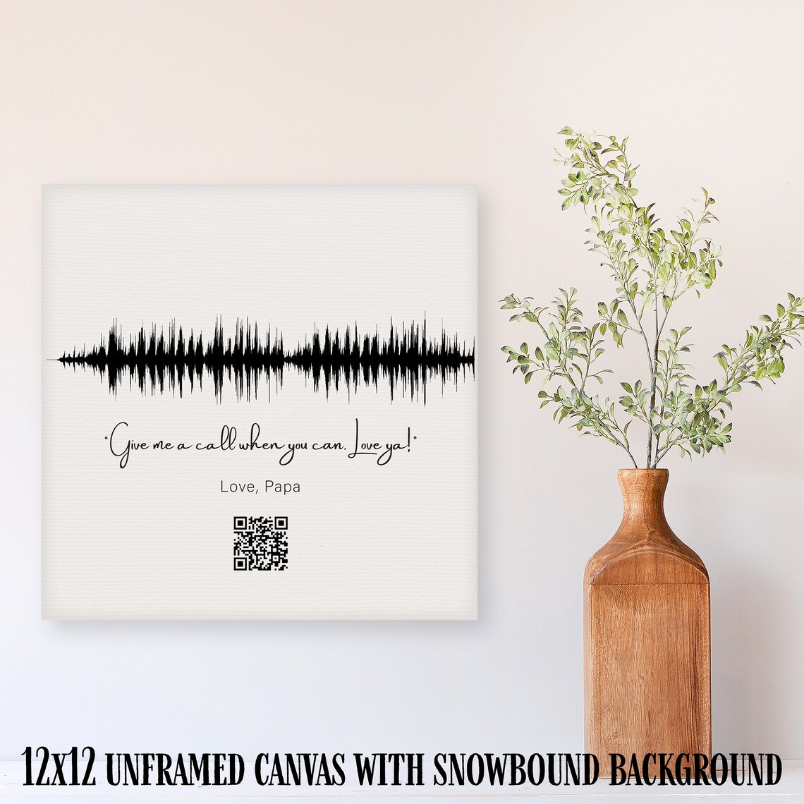 Soundwave Art QR Code Memorial Voicemail Gift - Image 3