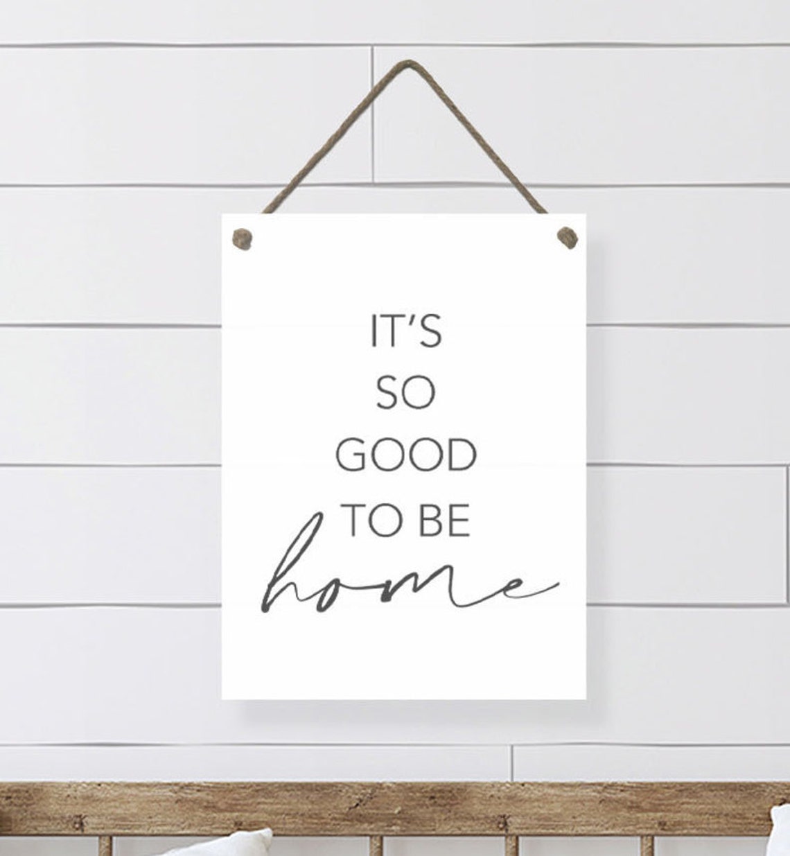 It's So Good to Be Home Entryway Script Quote Wall Art Decor - Image 2