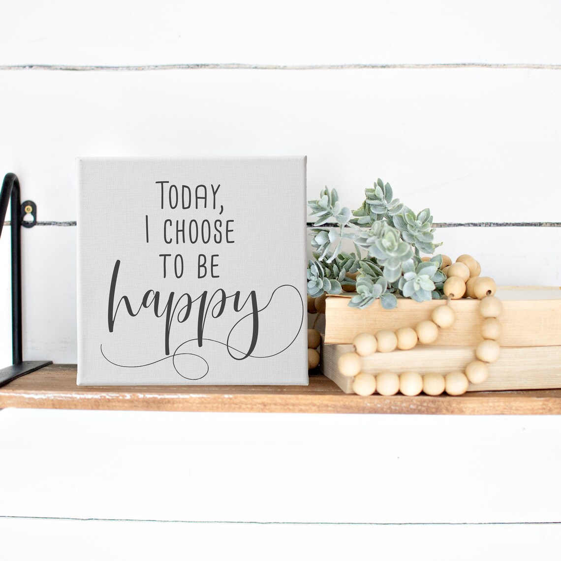 Today I Choose To Be Happy Simple Inspirational Quote Wood Frame Poster - Image 3