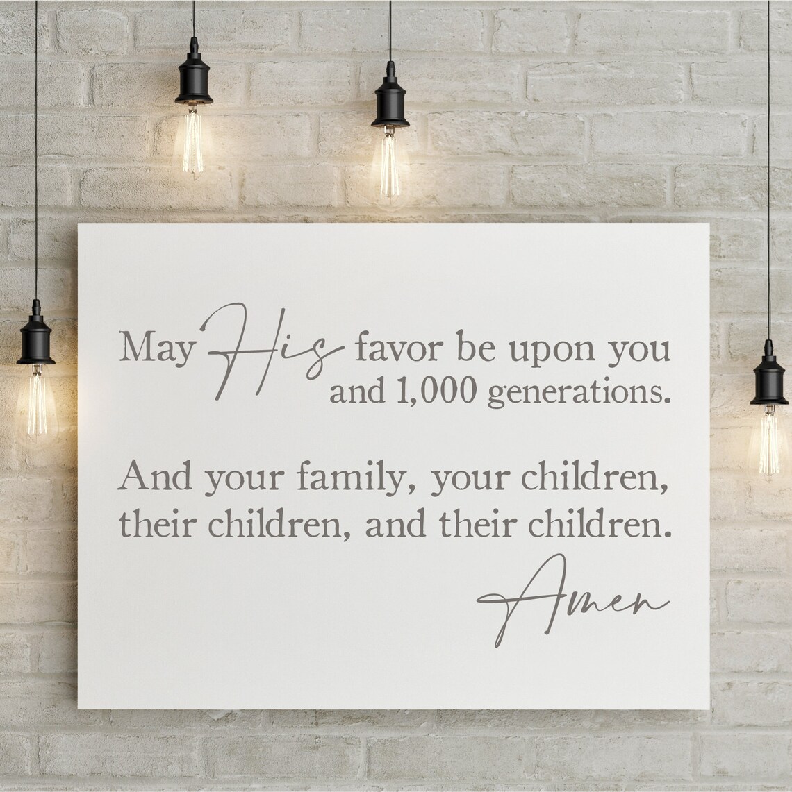 May His Favor Be Upon You 1000 Generations Blessing Bible Print - Image 3