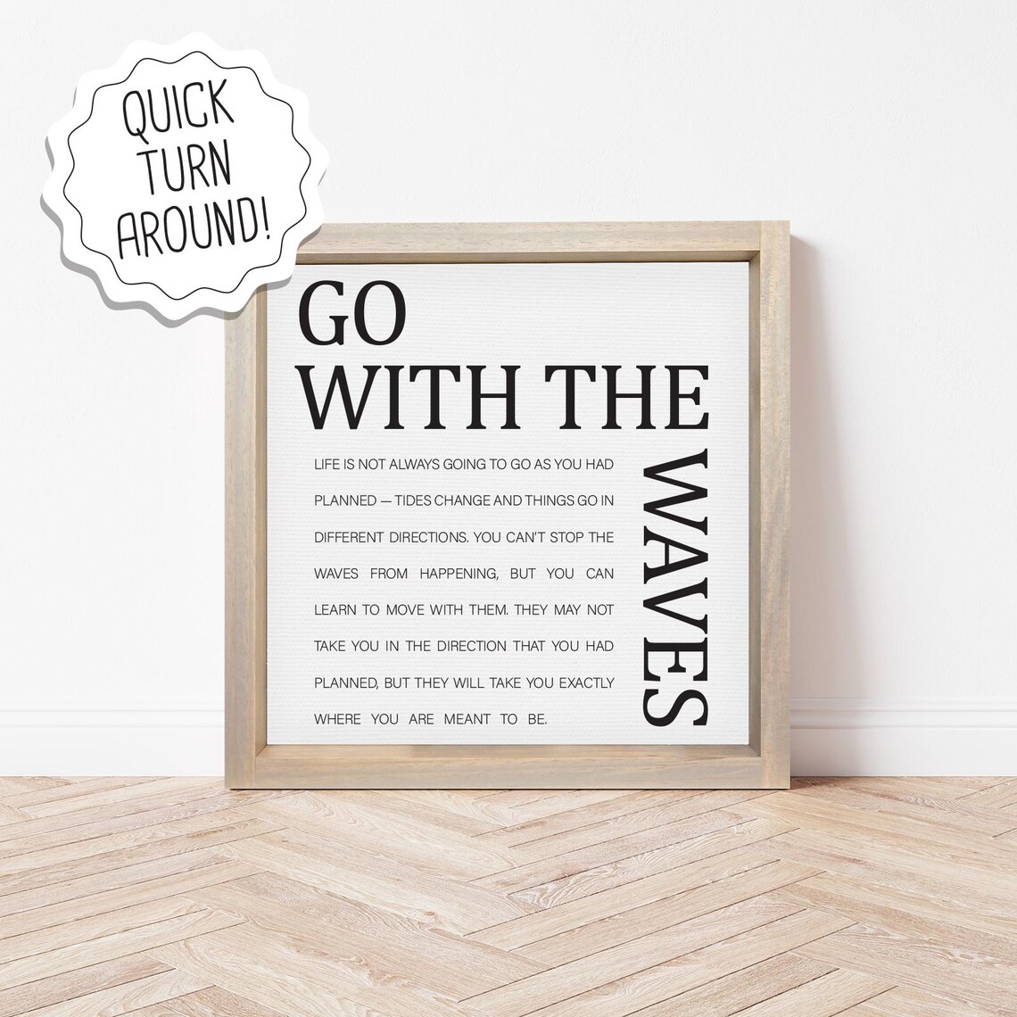 Go With The Waves - Motivational Office Decor