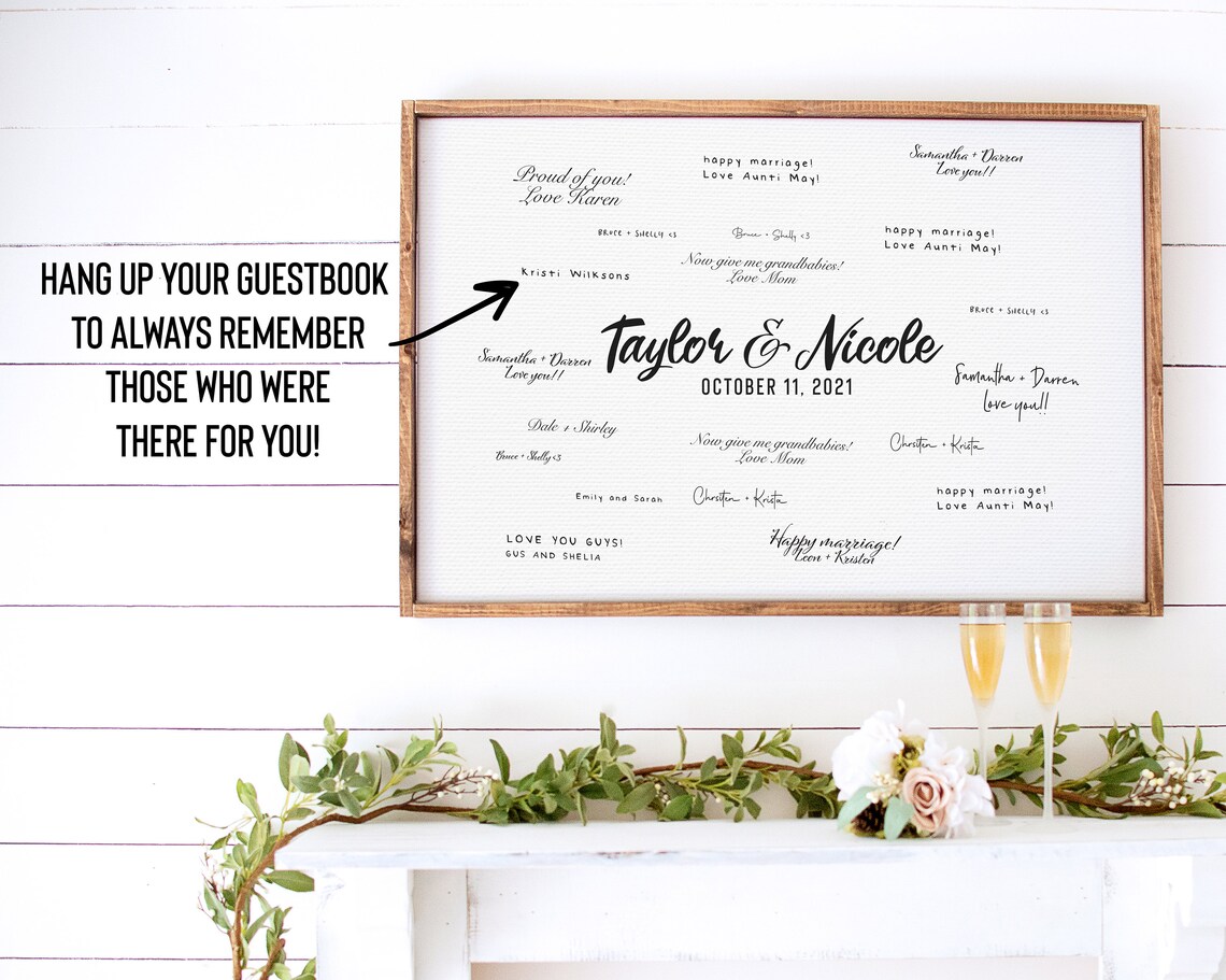 Wedding Guestbook Alternative Personalized Art Print - Image 3
