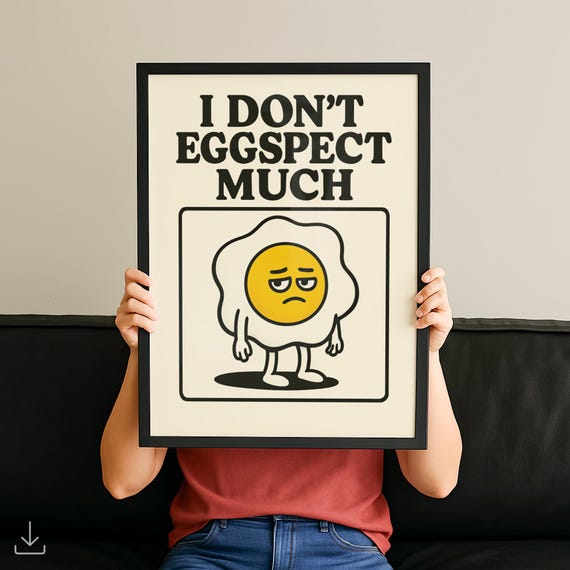 Funny Ironic Wall Art Posters Artful Print Minimal Typography Quote Poster Gift Prints No63