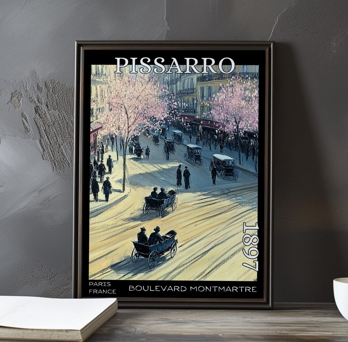 Pissarro Boulevard Montmartre 1897 Morning Carriages Avenue Poster