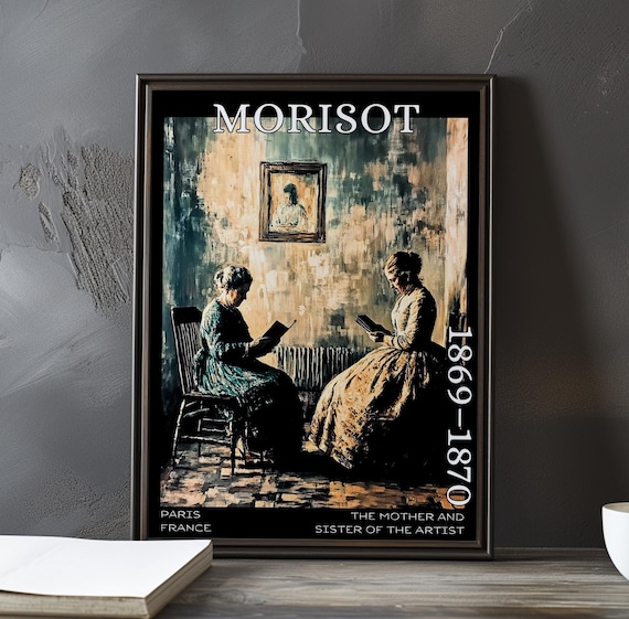Berthe Morisot Quiet Evening Reading Scene Interior 1869 Poster