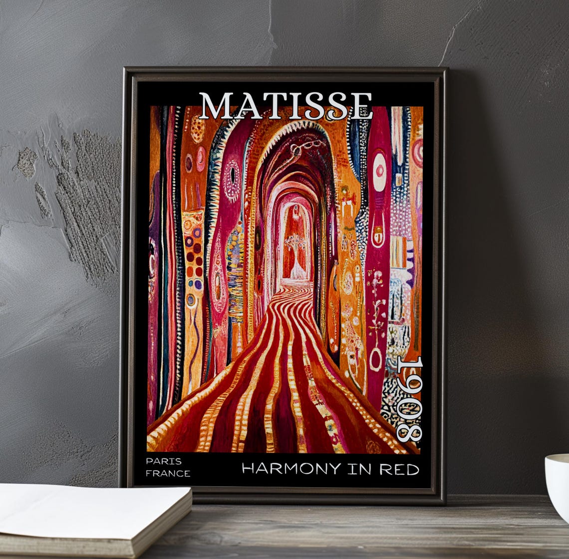Henri Matisse Harmony in Red 1908 Ornamental Arched Corridor Poster