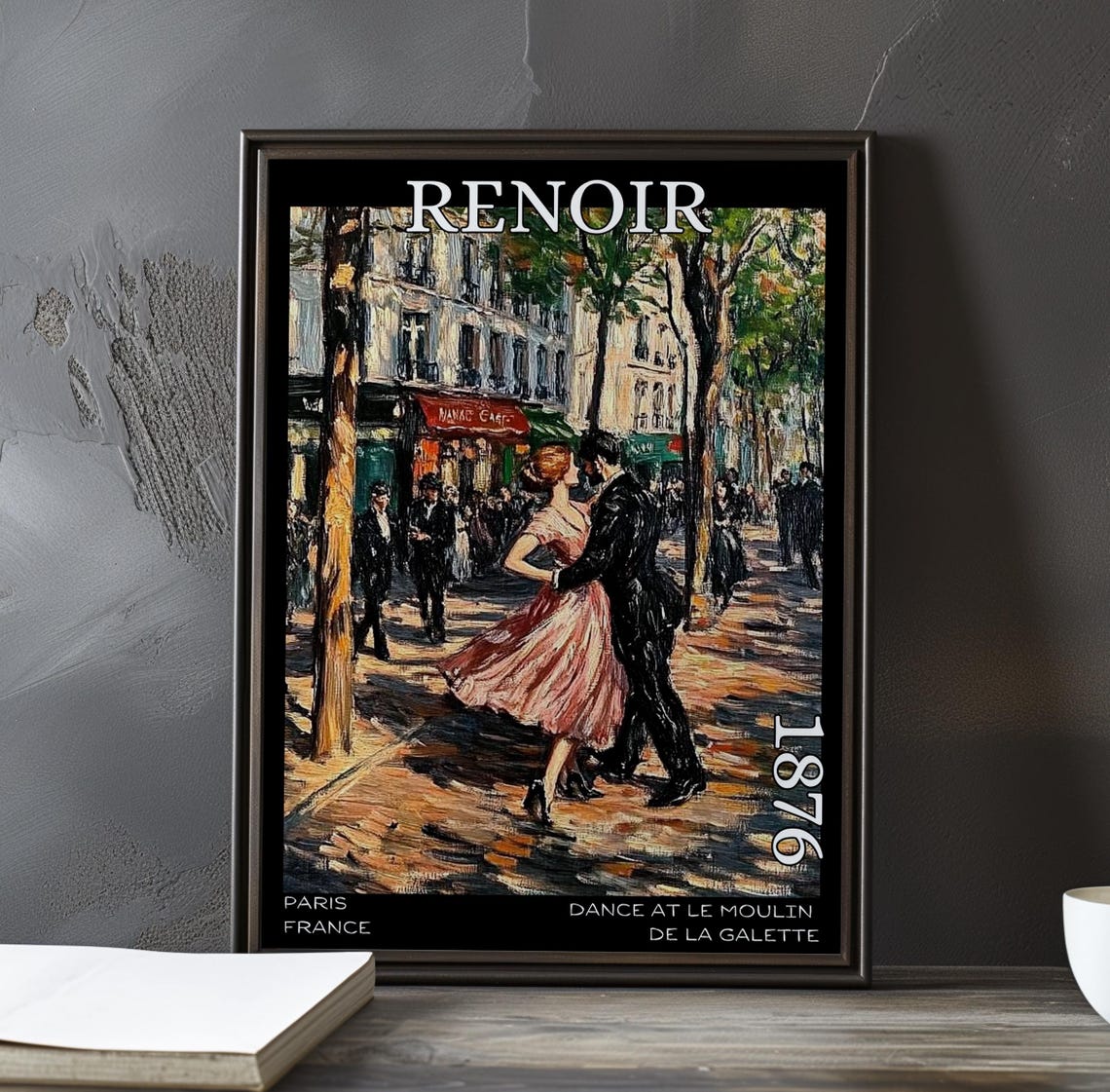 Renoir Dance at Le Moulin de la Galette Cafe Sidewalk 1876 Poster