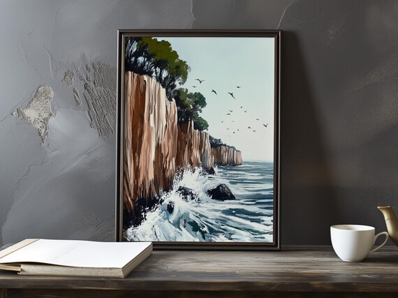 A Bold Coastal Landscape Flix Vallotton Inspired Impressionist Art Poster Nabi Movement Print Vallottonstyle French Decor