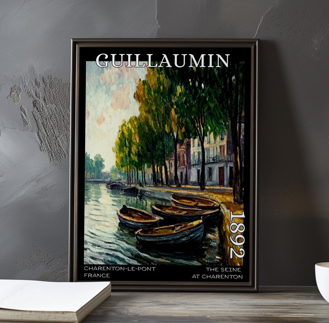 Guillaumin The Seine at Charenton Quay Rowboats 1892 Art Poster