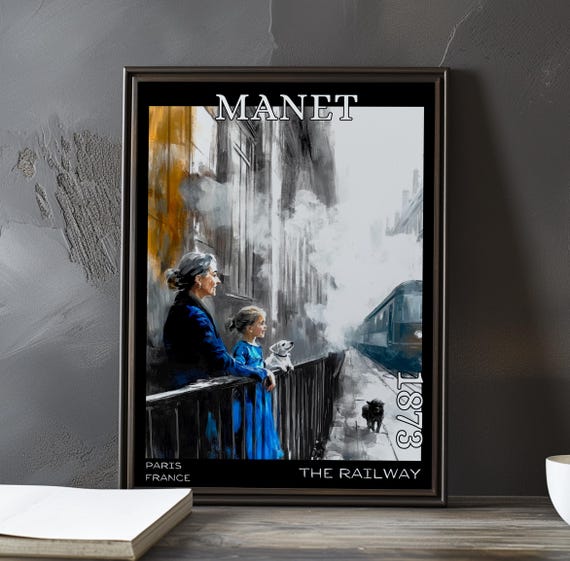 The Railway 1873 Douard Manet Print Poster French Impressionist Scene Urban Realism Modern Life Portrait Artwork Post Impressionism