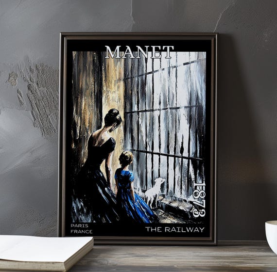 The Railway 1873 Douard Manet Print Poster French Impressionist Scene Urban Realism Modern Life Portrait Artwork Post Impressionism