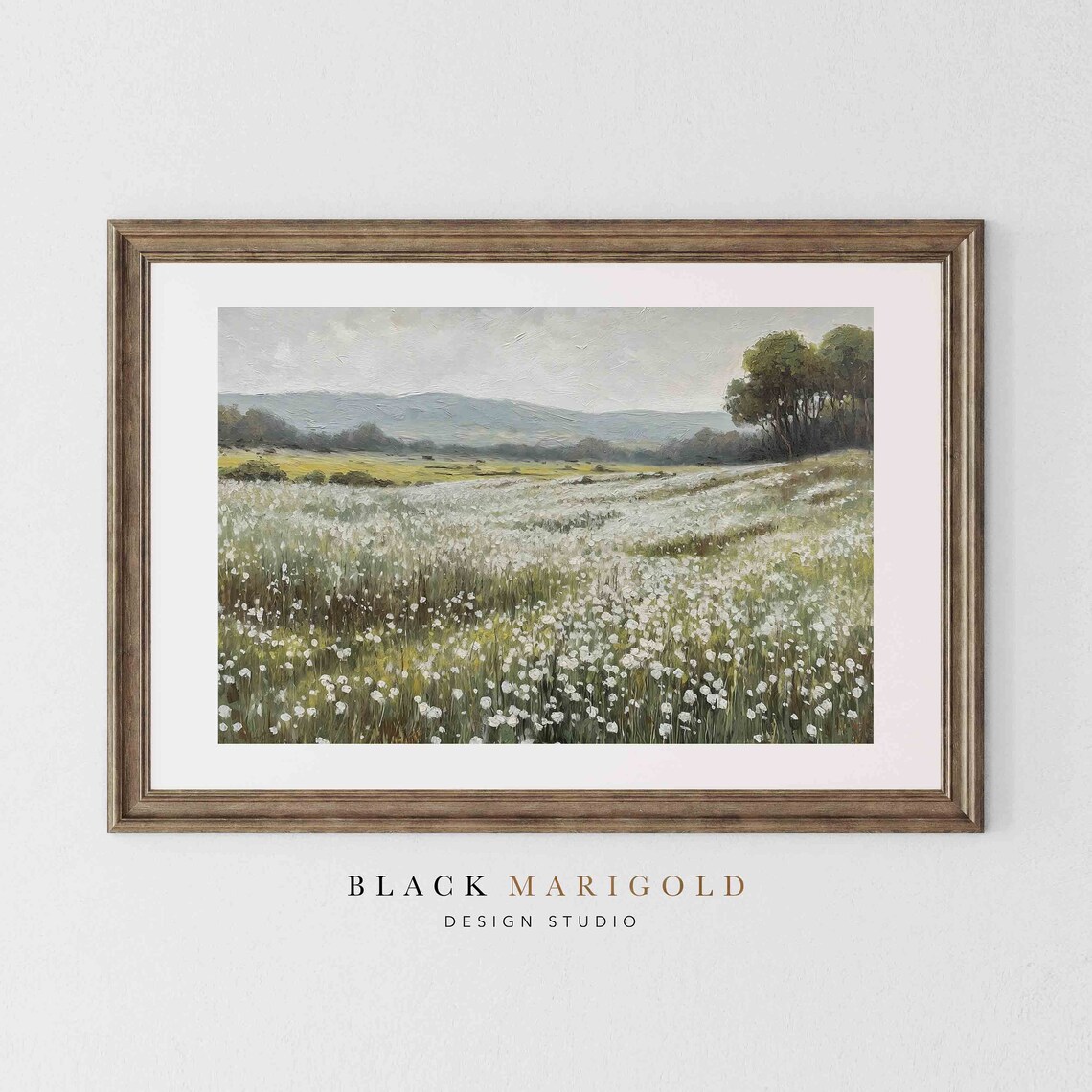 Shades Of White Vintage Oil Painting Art Print