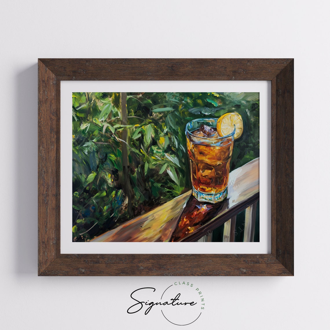 Iced Tea Porch Scene Art Vintage Afternoon Relaxation Print Rustic Deck Wall Art Summertime Beverage 365 - Image 5