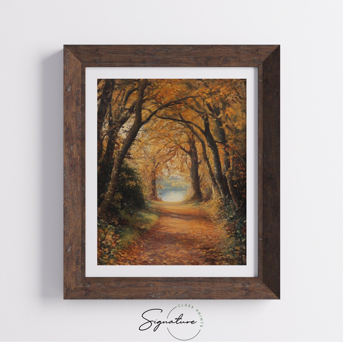 Serene Forest Path In Autumn Colors Art Print - Image 4
