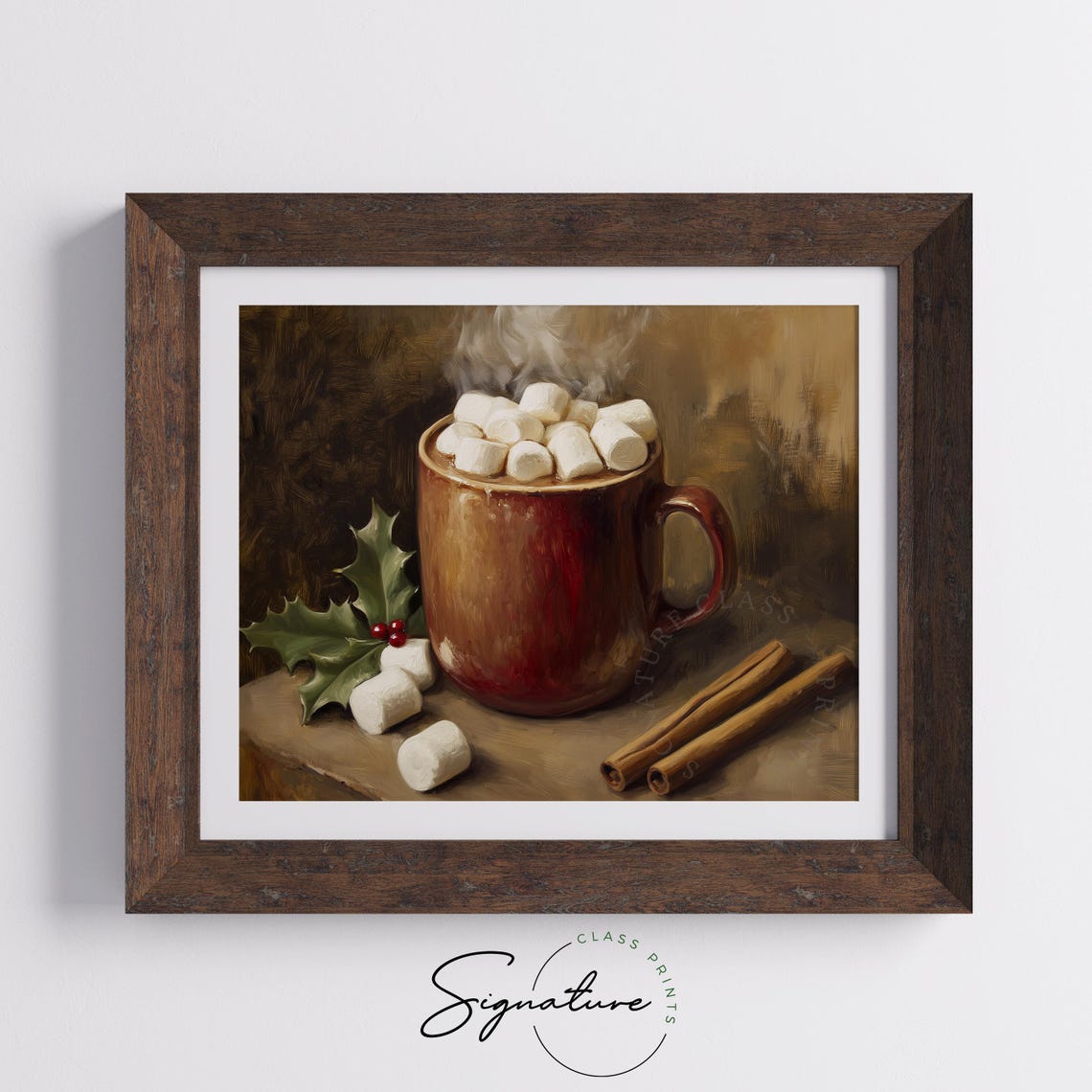 Steaming Red Mug Of Hot Cocoa With Marshmallows And Cinnamon Poster - Image 5