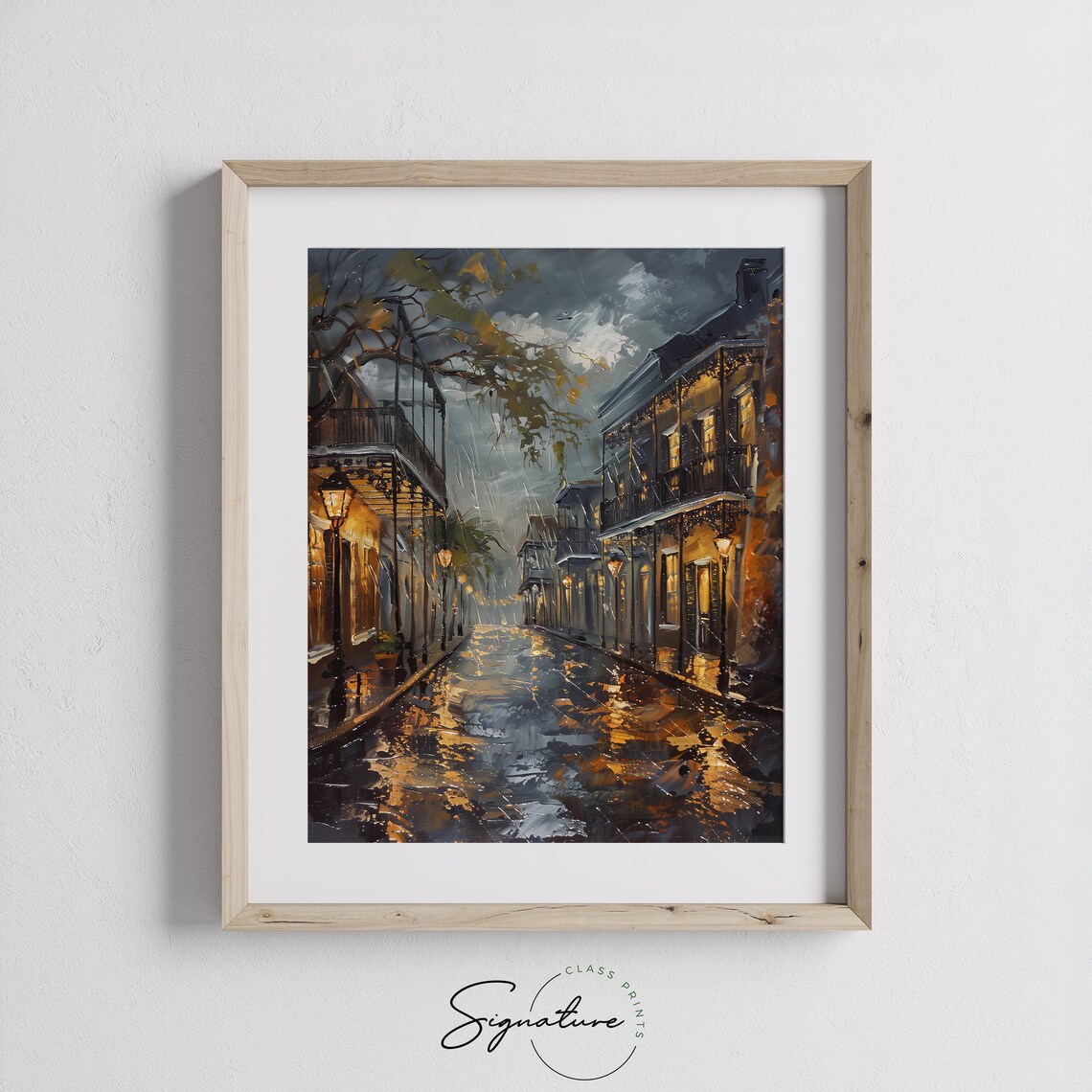 Rainy New Orleans Street Art Print, French Quarter Scene - Image 3
