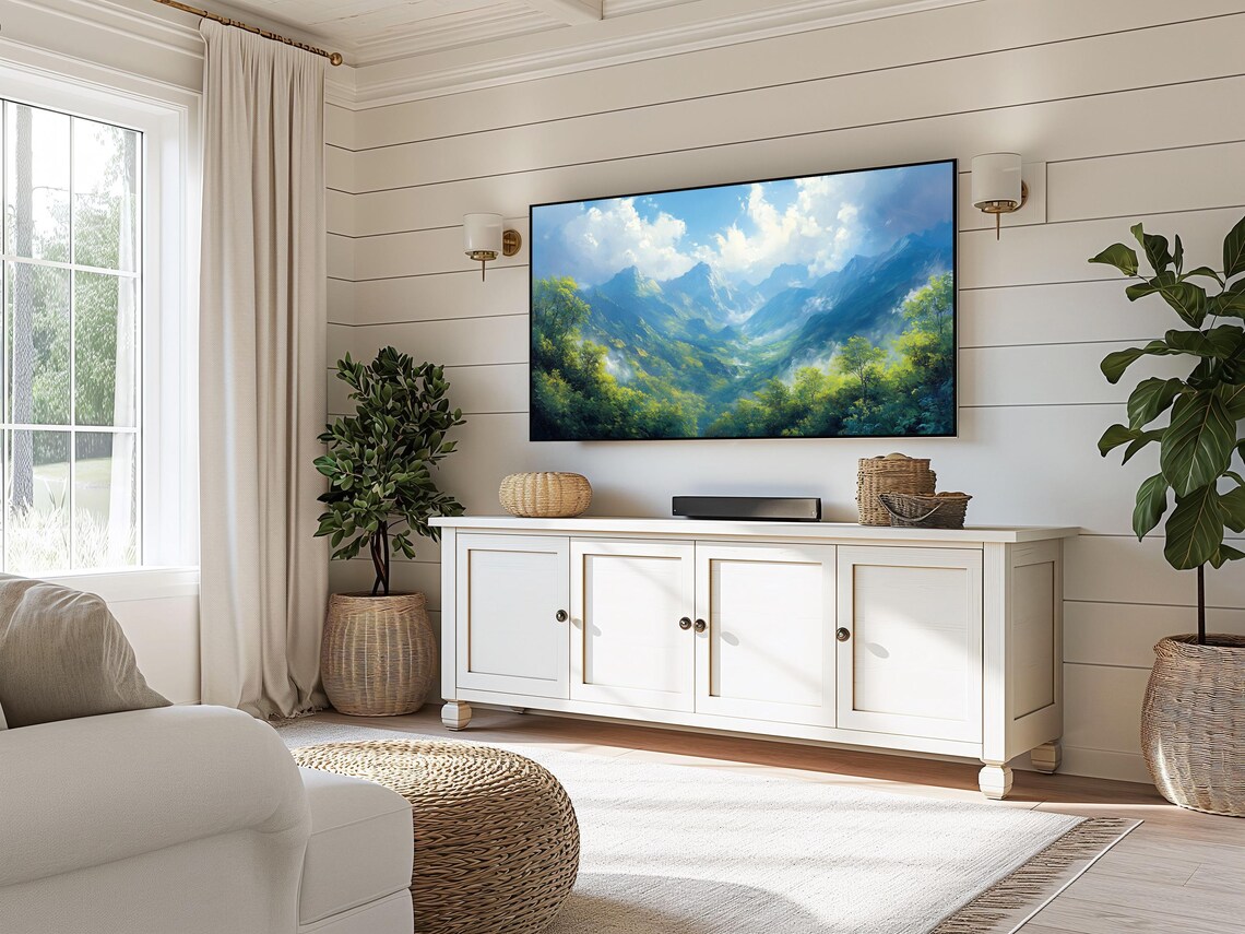 Lush Mountain View, Rustic Nature Scene Art Print - Image 5