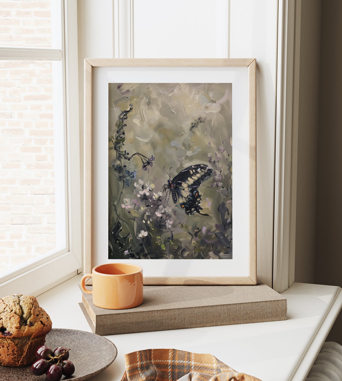 Swallowtail Butterfly Wildflower Meadow Impressionist Art Poster - Image 6