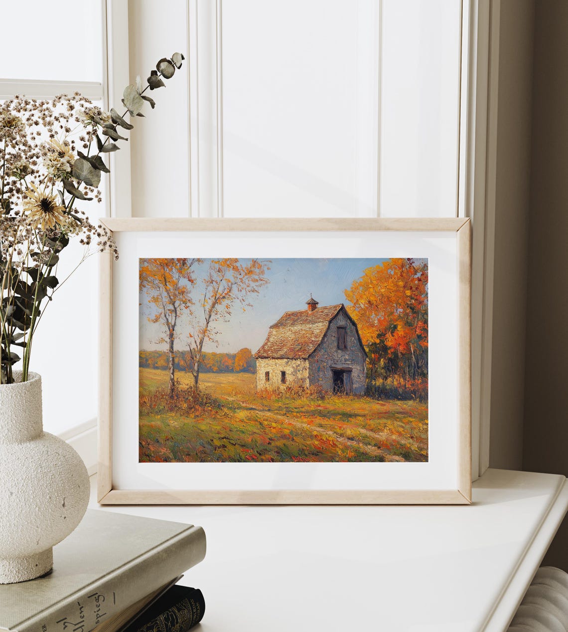 Cozy Rustic Barn Autumn Fields Golden Farmhouse Fall Decor Art Poster - Image 6