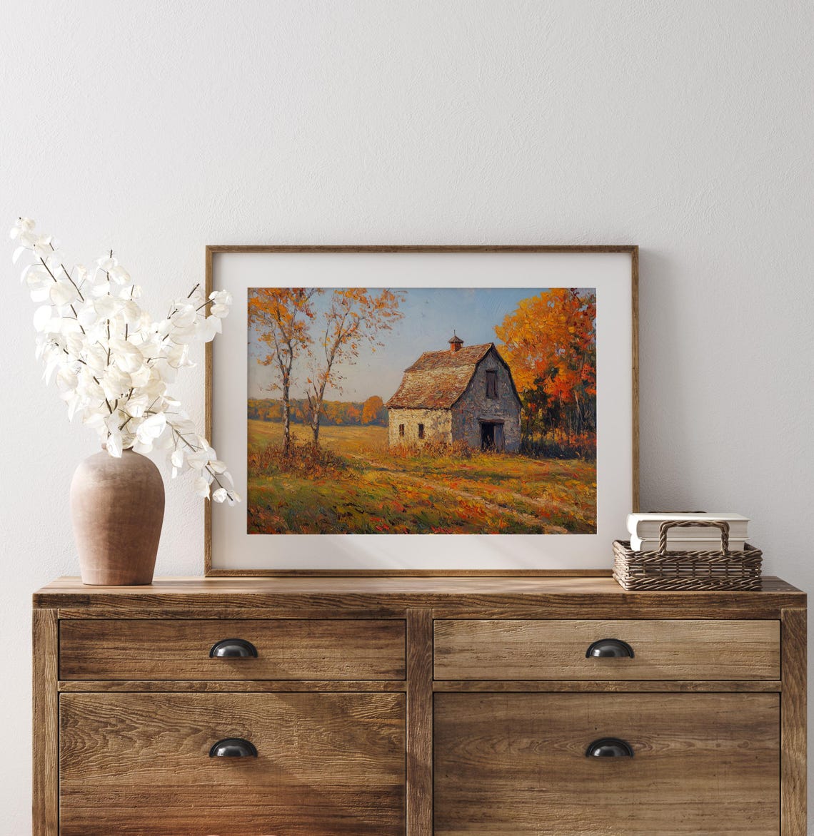 Cozy Rustic Barn Autumn Fields Golden Farmhouse Fall Decor Art Poster - Image 3