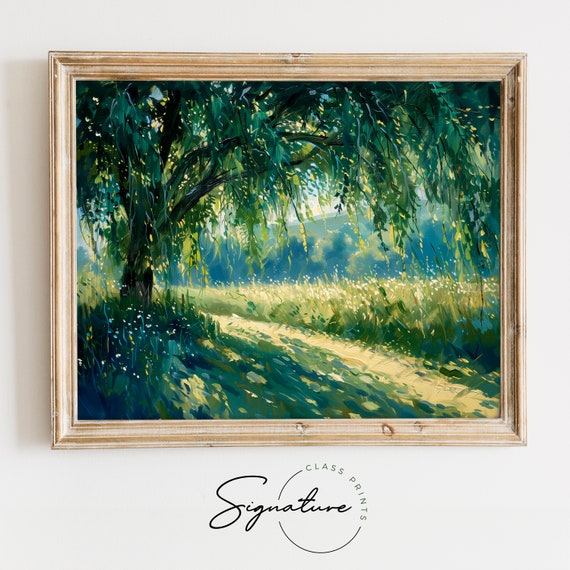Willow Tree Breezy Meadow Scene Wall Art Print