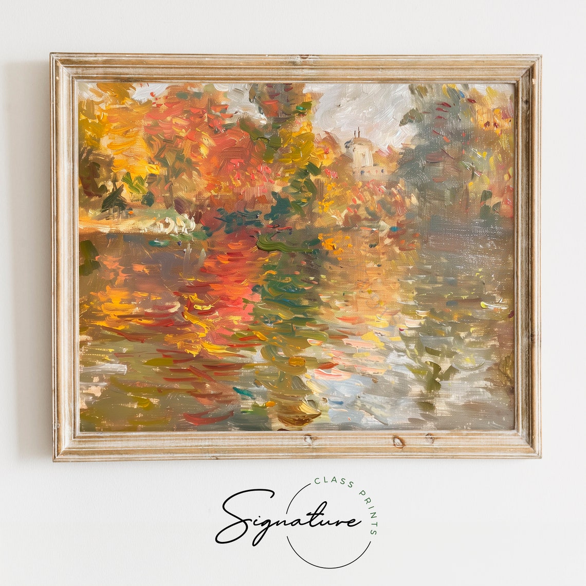 Monet Artists Garden At Vetheuil Vibrant Autumn Flower Art Poster