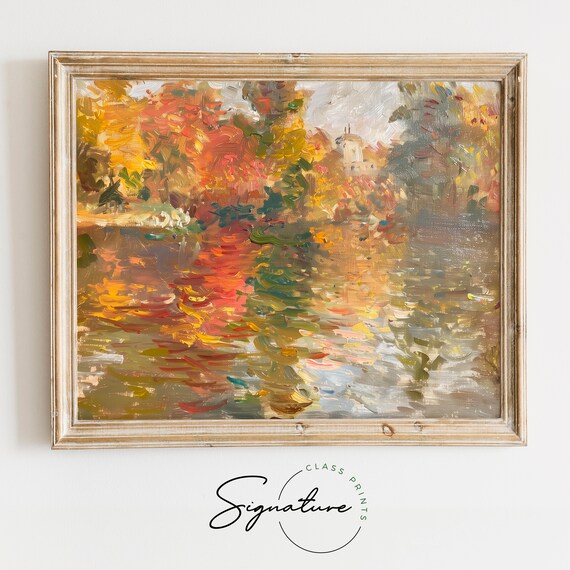 Monet Artists Garden At Vetheuil Vibrant Autumn Flower Art Poster