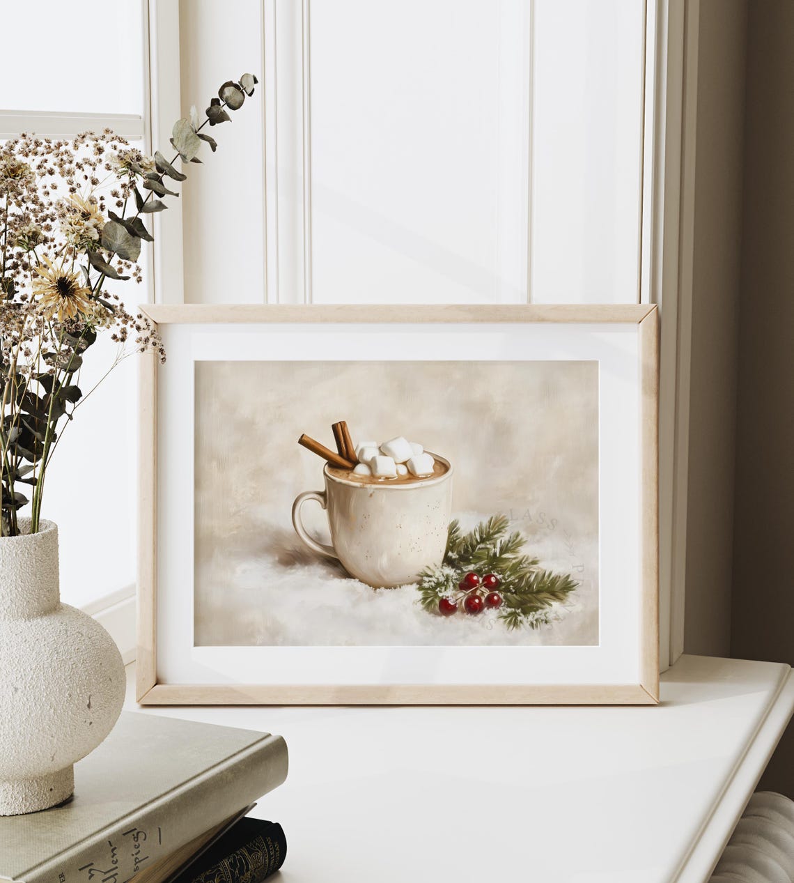 Hot Cocoa With Marshmallows And Cinnamon In White Mug Art Poster - Image 6