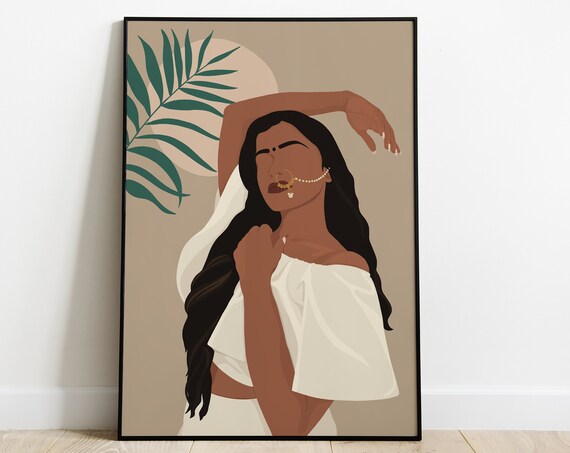 Modern South Asian Woman, Indian Desi Art Print