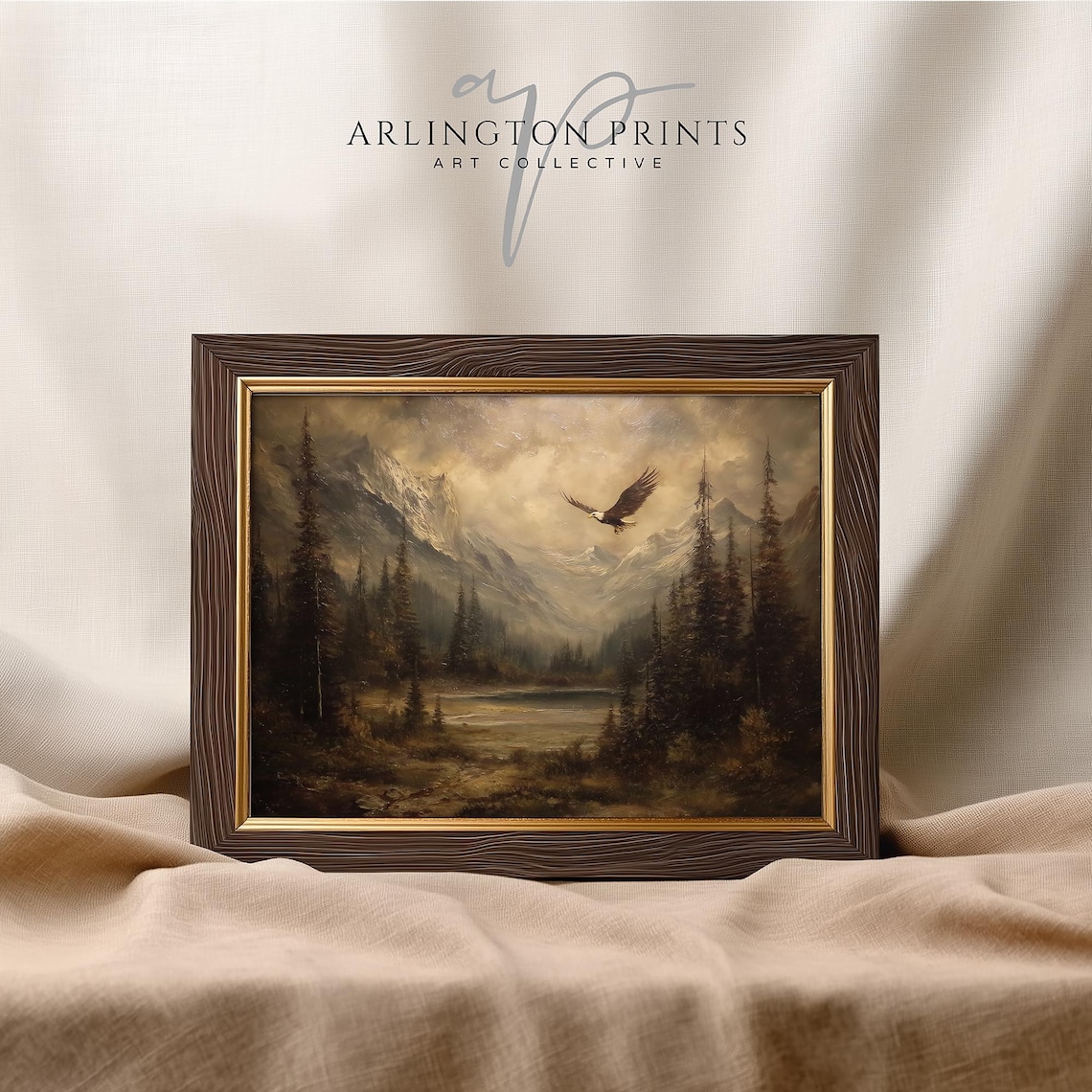 Bald Eagle Mountain Art Print, Moody Wildlife