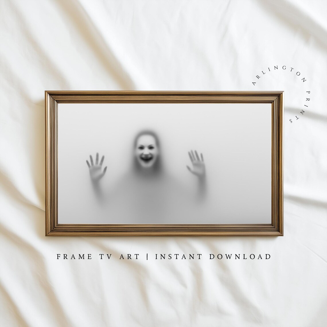 Spooky Halloween Creepy Hands on Window Art Print