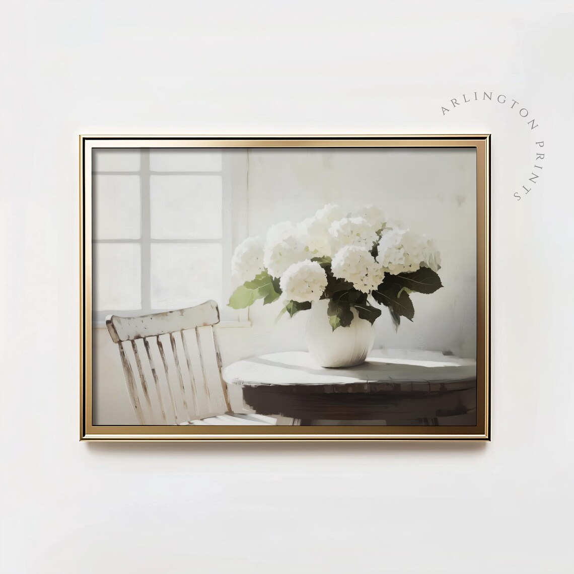 Hydrangea Wall Art, Rustic Spring Cottage Decor