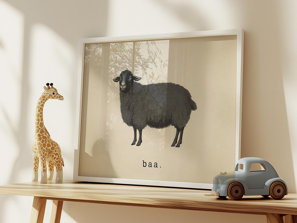 Black Sheep Baa Quote Funny Farmhouse Nursery Humor Art Poster - Image 4