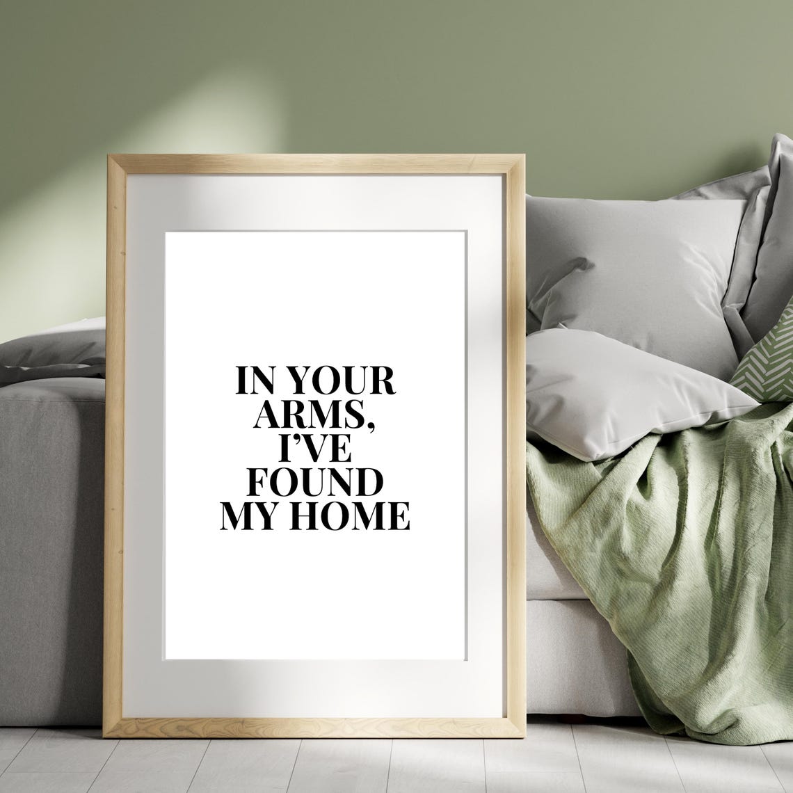 In Your Arms Ive Found My Home Romantic Couples Quote Poster - Image 3