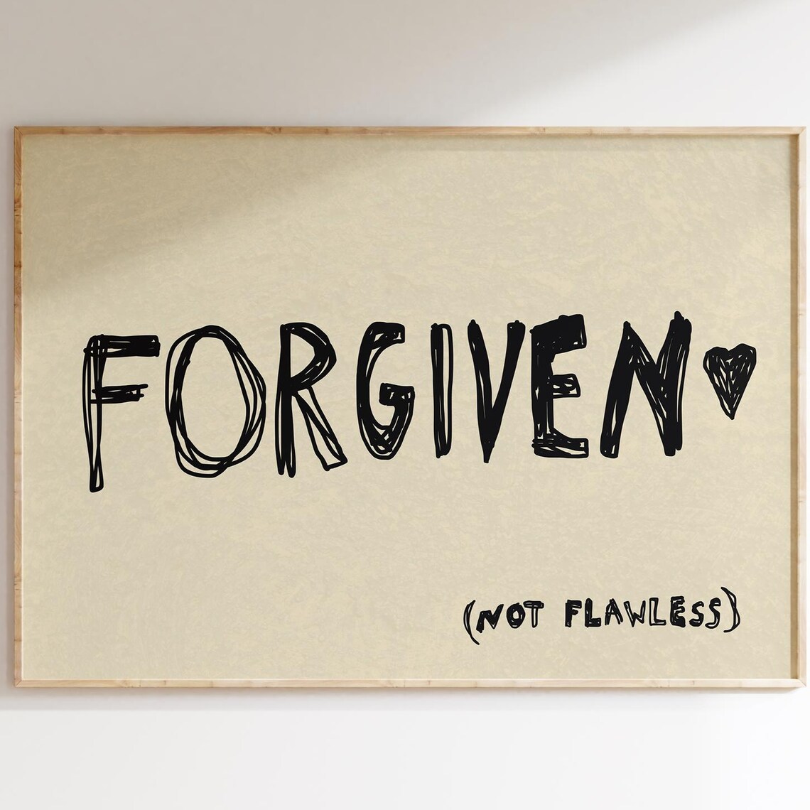 Forgiven Not Flawless Christian Bible Poster