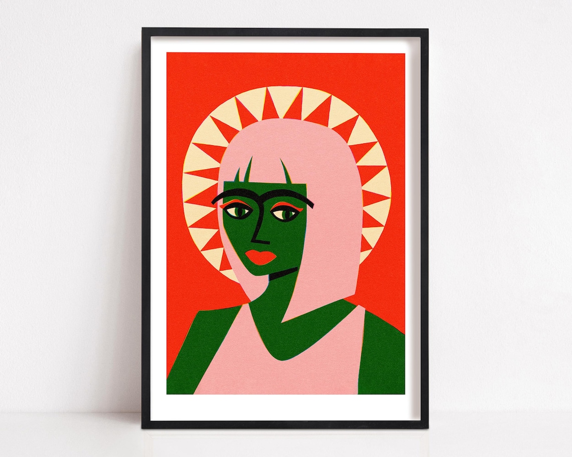 Green Witch Female Portraiture, Feminism Art Print