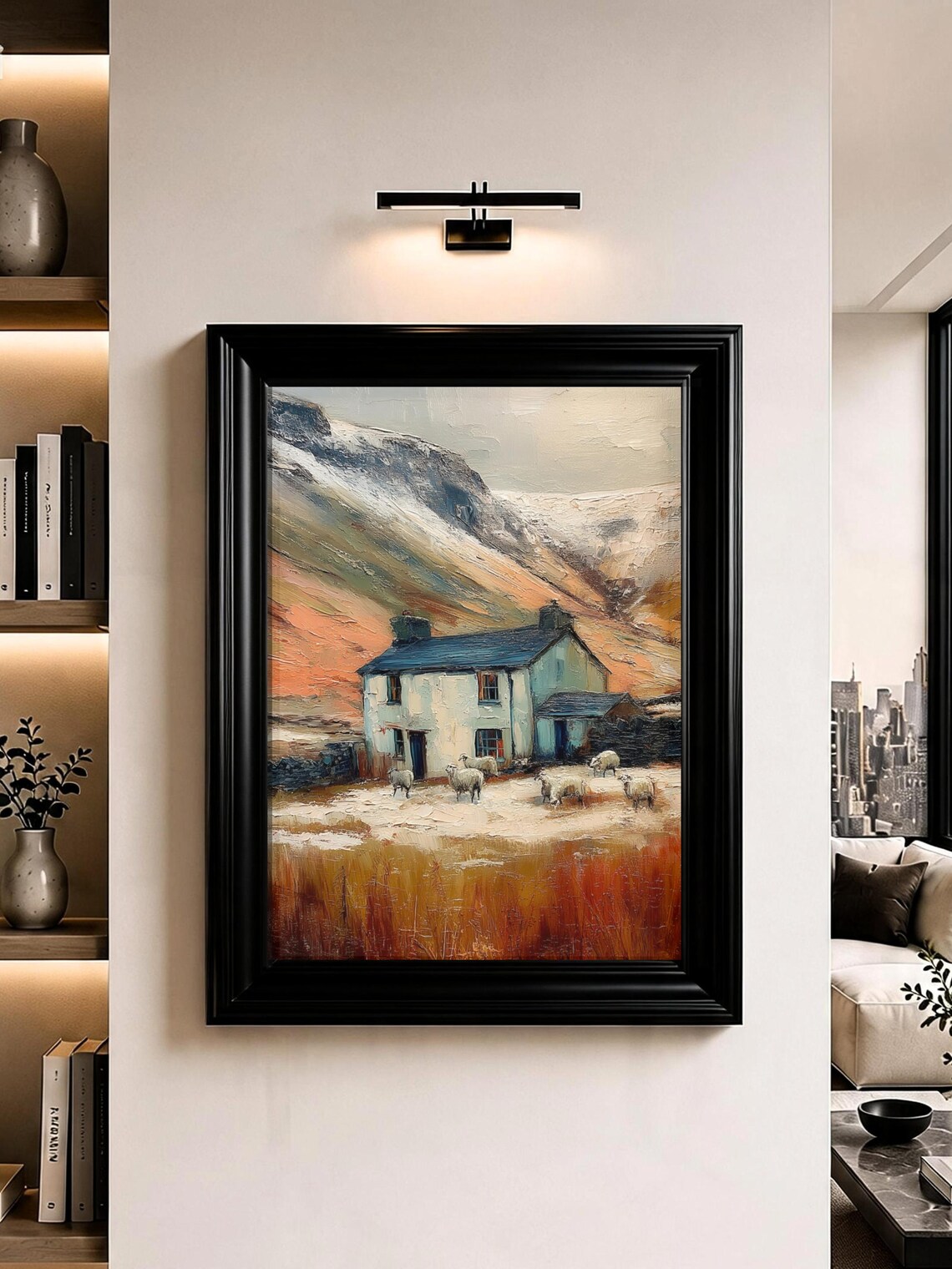 Lake District Farmhouse Grazing Sheep Mountain Countryside Wall Art