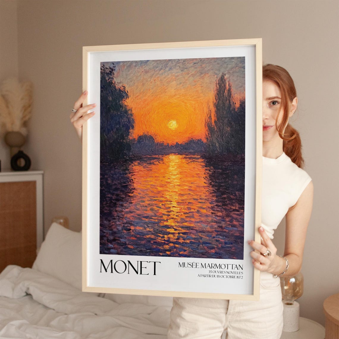 Claude Monet Musée Marmottan Sunset Over Water Exhibition Poster