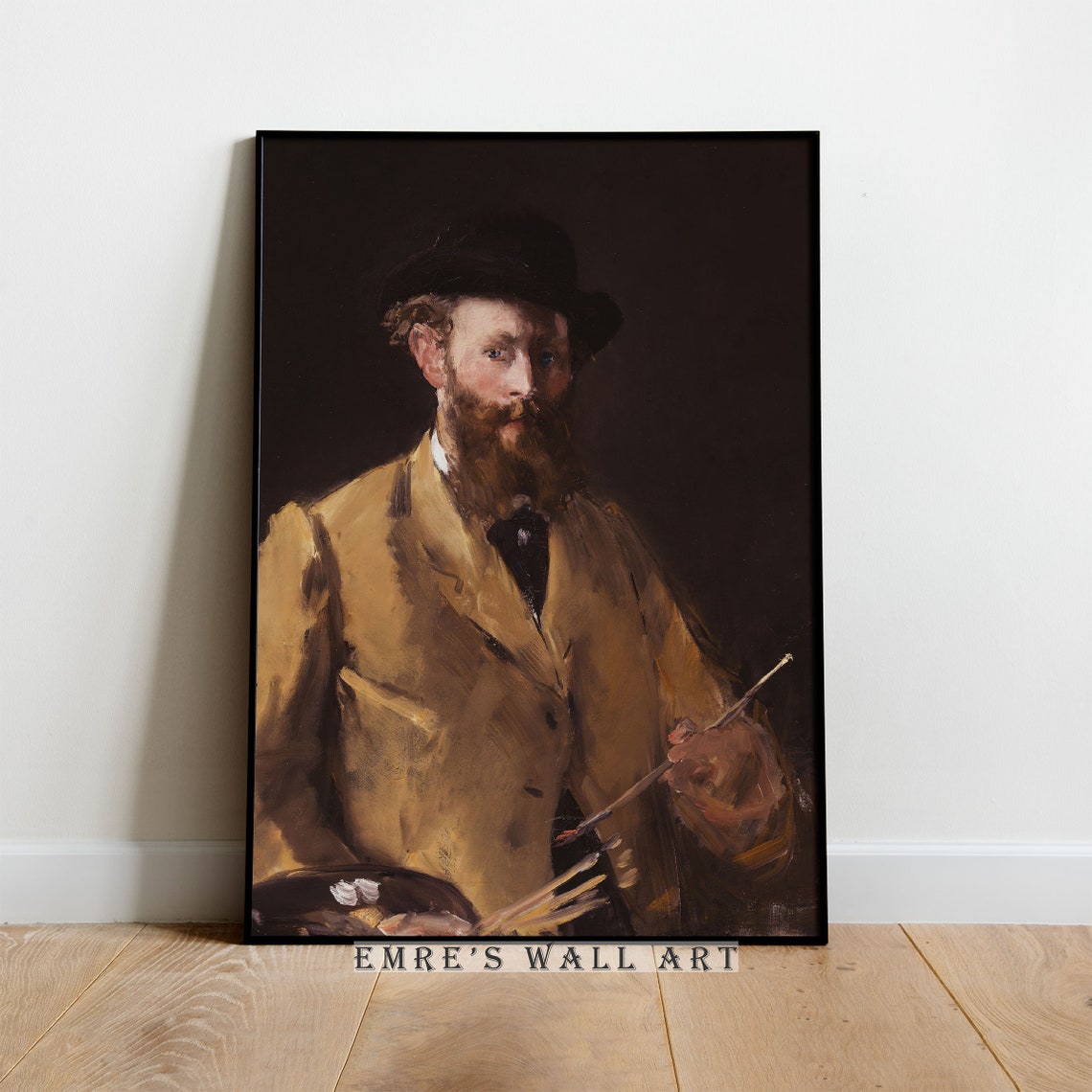 Edouard Manet Self Portrait with Palette Brushes Vintage Artist Poster - Image 4