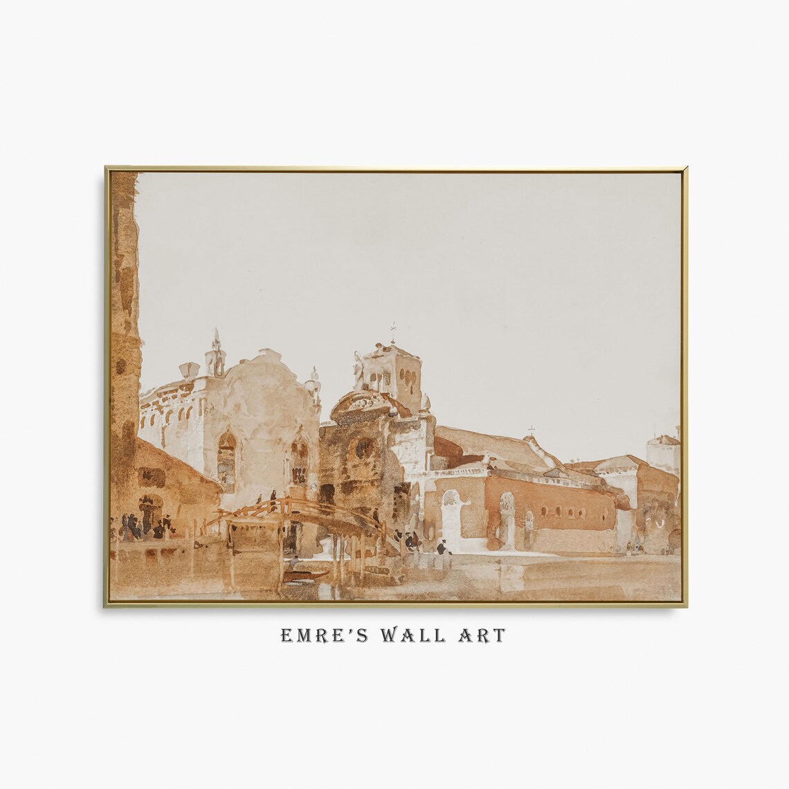Venice Antique Cityscape Watercolor Poster