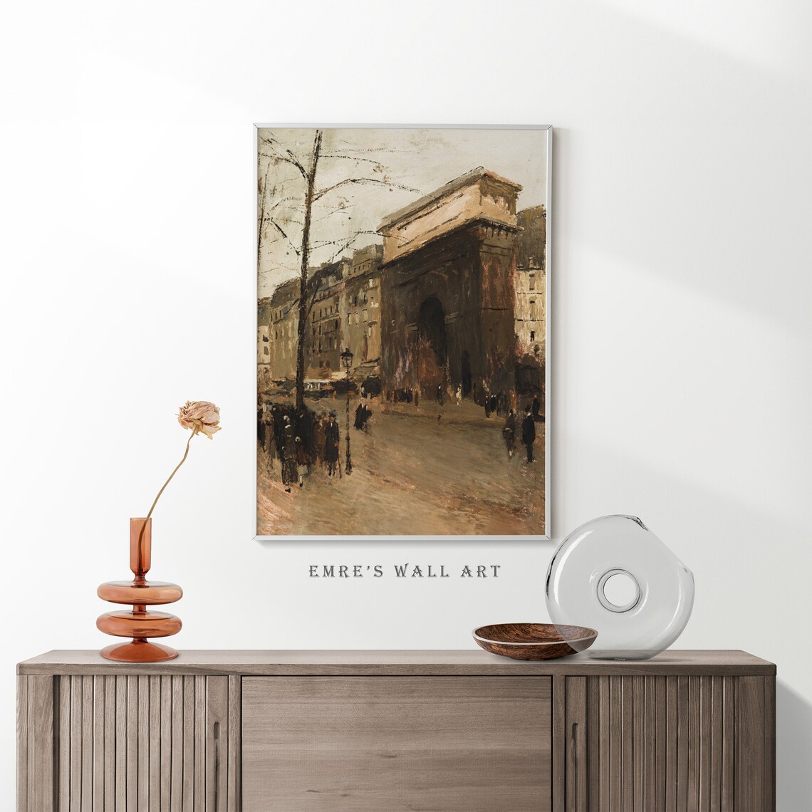 Paris Boulevard with Triumphal Arch Impressionist Street Scene Poster - Image 2
