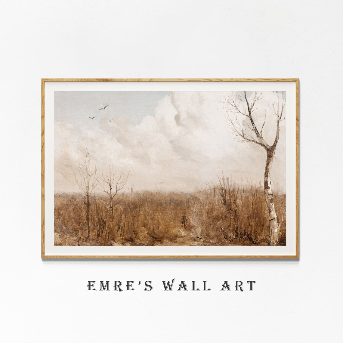 Vintage Landscape Oil Painting Vintage Autumn Painting Vintage Farmhouse Wall Art Print Autumn Art Print Vintage Art Decor - Image 4