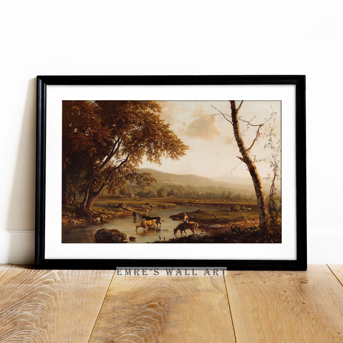 Vintage Autumn Landscape Art Print, Rustic Decor - Image 2