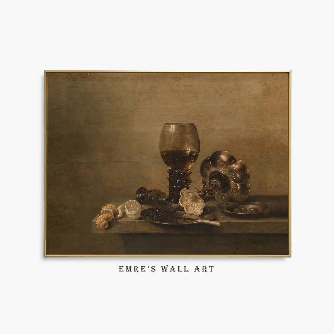 Vintage Still Life Painting, Antique Oil Art Print