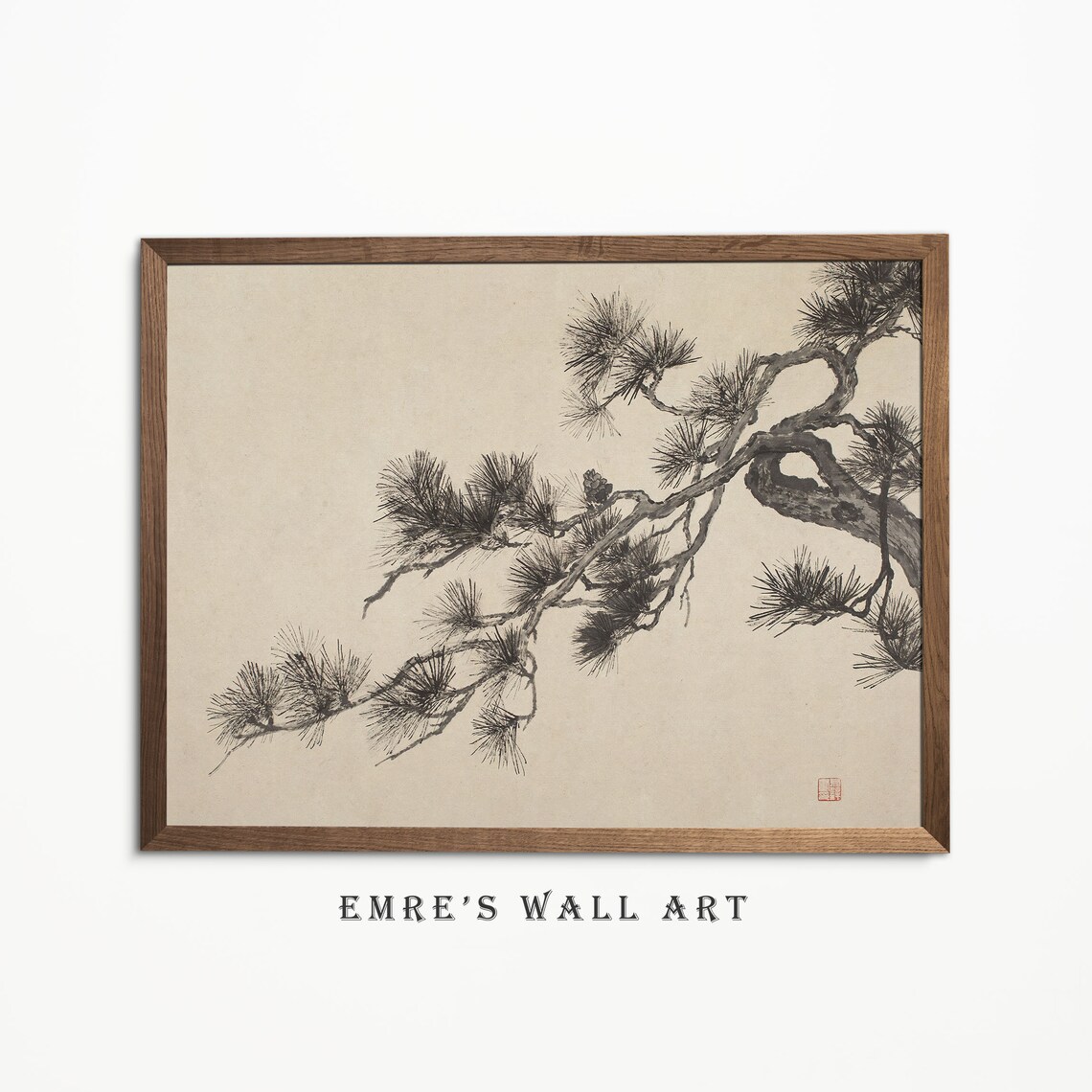 Vintage Pine Trees Print, Rustic Farmhouse Decor - Image 2