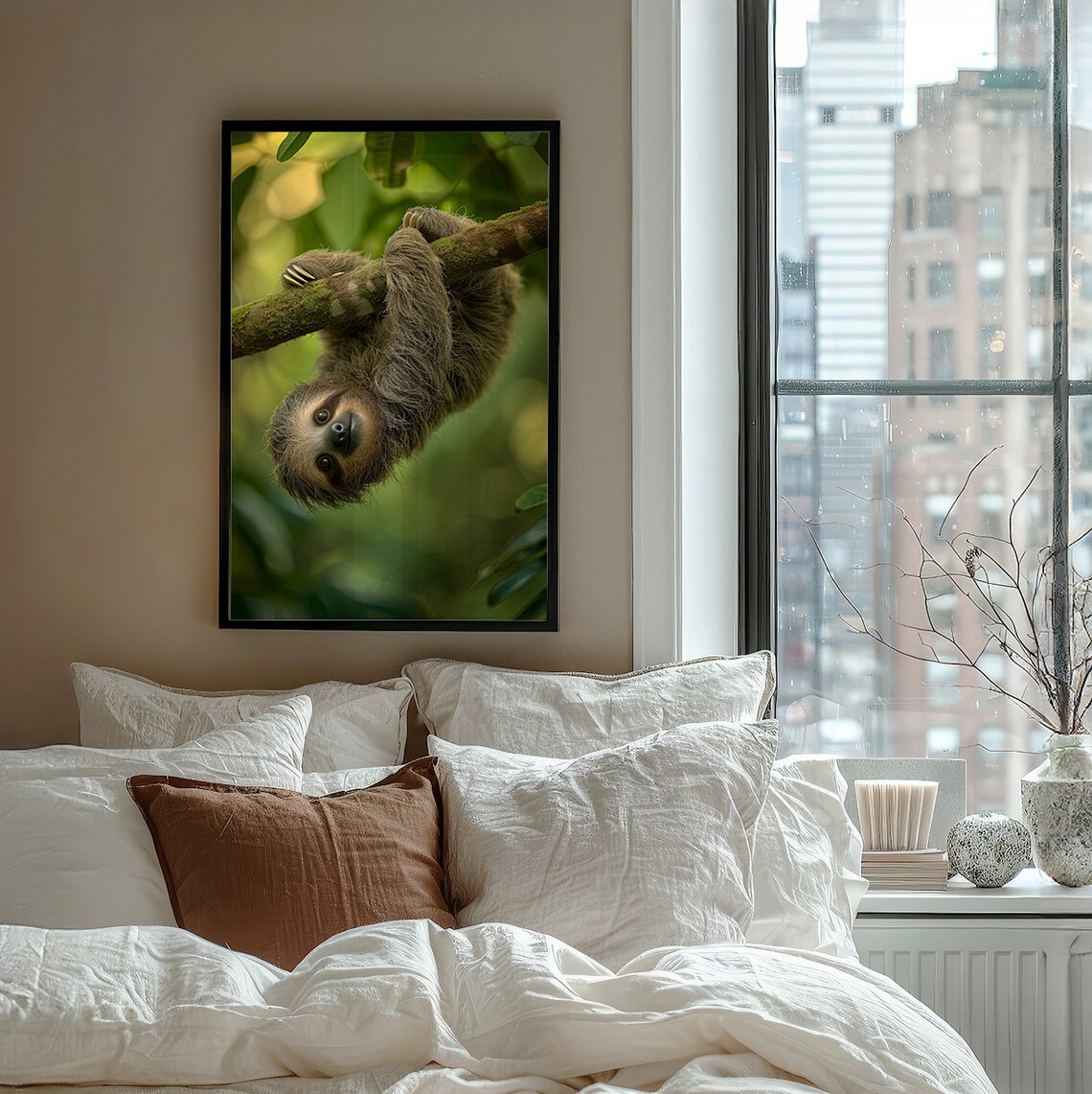 Baby Sloth Nursery Wall Art Print, Photorealistic - Image 7