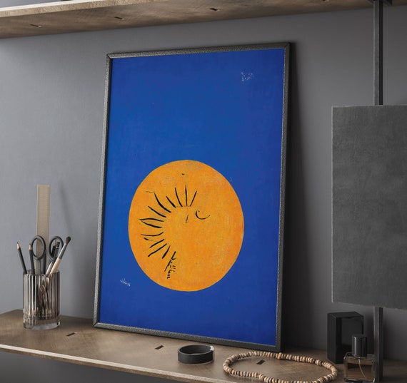 Eclectic Sun Oil Painting Print Contemporary Abstract Wall Art File
