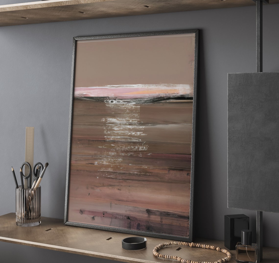 Abstract Landscape Art Print Midcentury Modern Minimalist