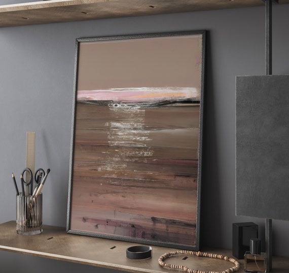 Abstract Landscape Art Print Midcentury Modern Minimalist