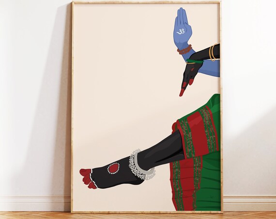 Ardhanarishvara Kali And Shiva Dancing Feet Art Print